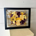 Load image into Gallery viewer, Pressed wedding bouquet in custom 11x14" frame – Omaha flower preservation, accepting bouquets from across the United States