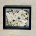 Load image into Gallery viewer, Pressed wedding bouquet in custom 11x14" frame – Omaha flower preservation, accepting bouquets from across the United States