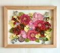 Load image into Gallery viewer, Pressed wedding bouquet in custom 11x14" frame – Omaha flower preservation, accepting bouquets from across the United States
