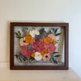 Load image into Gallery viewer, Framed display of pressed flowers on a white wall