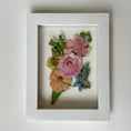 Load image into Gallery viewer, Framed pressed flowers on a light gray background
